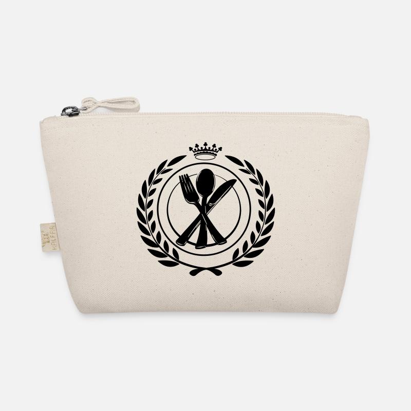 Knife fork and spoon crossed in laurel wreath Organic Pouch