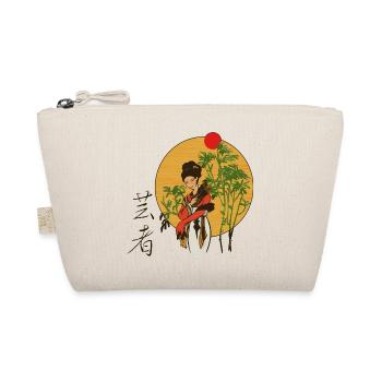 Geisha im Bambus-Sonnenuntergang - Bio-Täschchen - Natur - Vorne
