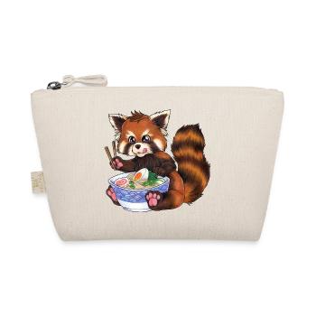 Niedlicher Roter Panda mit Ramen Nudeln Geschenk - Bio-Täschchen - Natur - Vorne