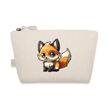 Cute baby fox chibi - Organic Pouch - nature - Front