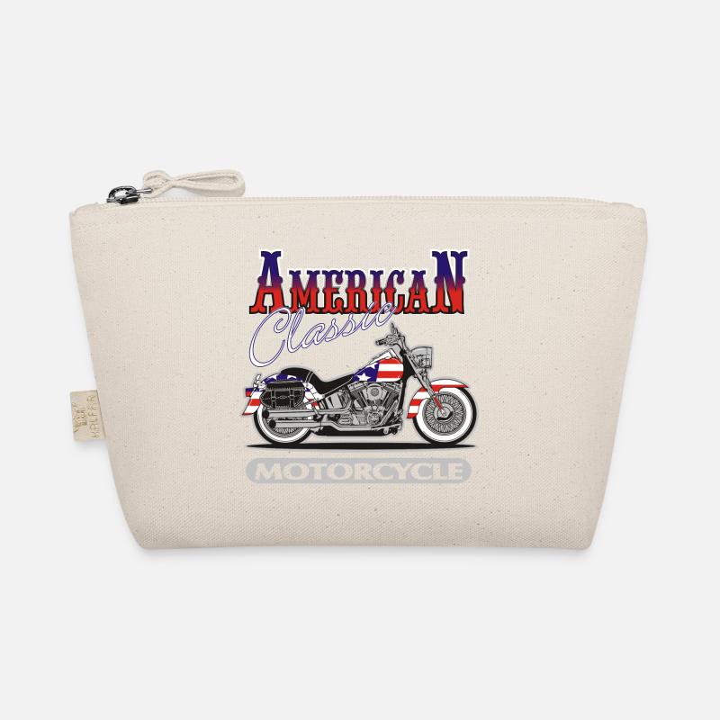 Klassisches amerikanisches Motorrad - Bio-Täschchen - Natur