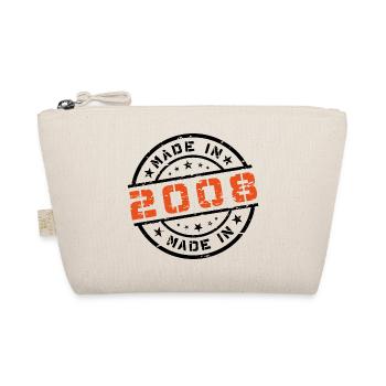 Year of birth Birthday Born In - Made in 2008 - Organic Pouch - nature - Front