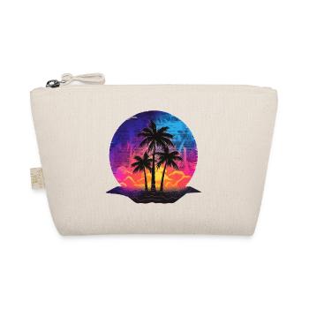 Summer Beach Sea Palm Trees Holiday Neon Colors Colorful - Organic Pouch - nature - Front