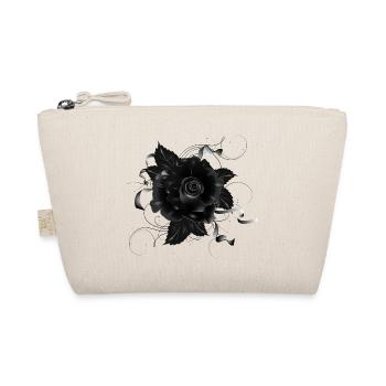 Rose gothique noire avec des rubans sombres - Trousse biologique - nature - Devant