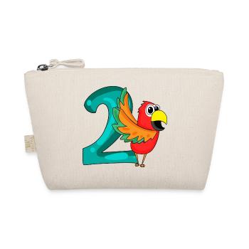2 birthday 2 years old with animal motif - two - Organic Pouch - nature - Front