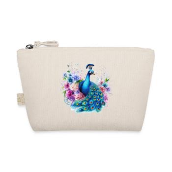 Peacock Flowers Peacock Feather Exotic Colorful Colorful - Organic Pouch - nature - Front