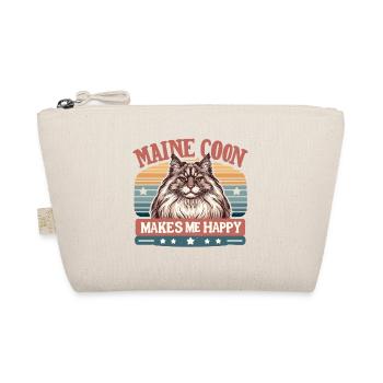 MAINE COON MAKES ME HAPPY - Organic Pouch - nature - Front