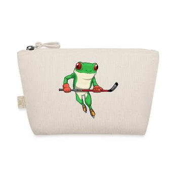 Frosch Eishockey Eishockeyschläger - Bio-Täschchen - Natur - Vorne