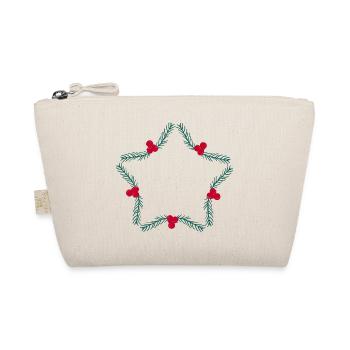 Star-shaped Christmas wreath - Organic Pouch - nature - Front