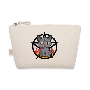 Satans Little Hell Purr Cat - Organic Pouch - nature - Front