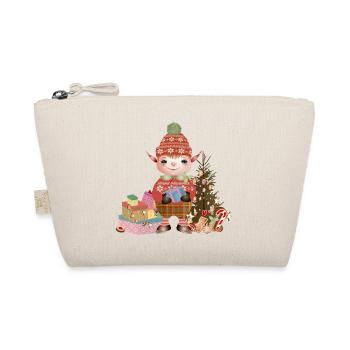 Adorable lutin de Noël mignon avec des cadeaux - Trousse biologique - nature - Devant