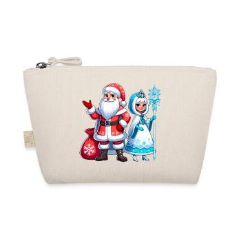 Ded Moroz Snegurotschka russischer Weihnachtsmann - Bio-Täschchen - Natur - Vorne