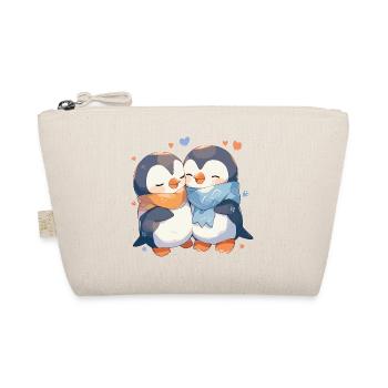 Pingouin Coeur Amour Mignon Câlin Pingouin Amour - Trousse biologique - nature - Devant