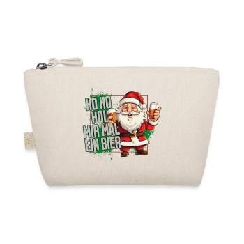 Weihnachtsmann Ho Ho Hol Mir Mal Ein Bier Lustig - Bio-Täschchen - Natur - Vorne