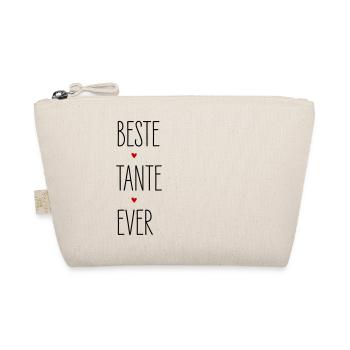 Beste Tante Ever, Herz, Geburtstag, Patentante - Bio-Täschchen - Natur - Vorne