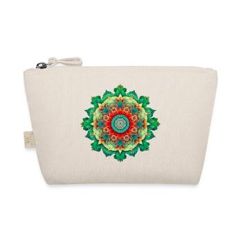 Kaleidoscope Flower Mandala - Organic Pouch - nature - Front
