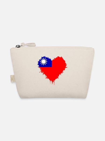 Flag of Taiwan - Taiwan Flagge - Bio-Täschchen - Natur - Vorne
