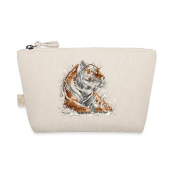 Cool relaxed tiger with paint splash - Organic Pouch - nature - Front