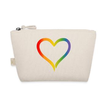 Regenbogen Herz LGBT lgbt tshirt - Bio-Täschchen - Natur - Vorne