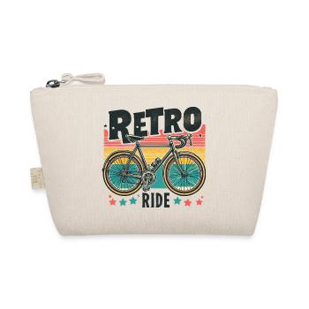 Retro Fahrrad mit Sonnenuntergang Hintergrund - Bio-Täschchen - Natur - Vorne