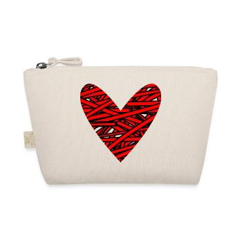 HEART. HEARTS. VALENTINE'S DAY. LOVE. LOVE. COUPLE. - Organic Pouch - nature - Front