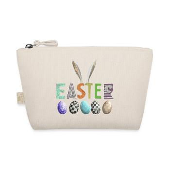 Easter design with colorful egg family - Organic Pouch - nature - Front