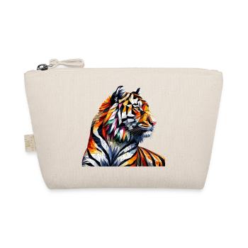 Geometric Tiger Art Print - Organic Pouch - nature - Front