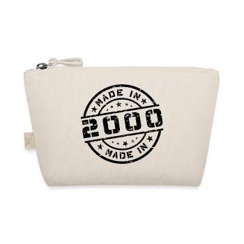 Birth Year Birthday Born In - Made in 2000 - Organic Pouch - nature - Front