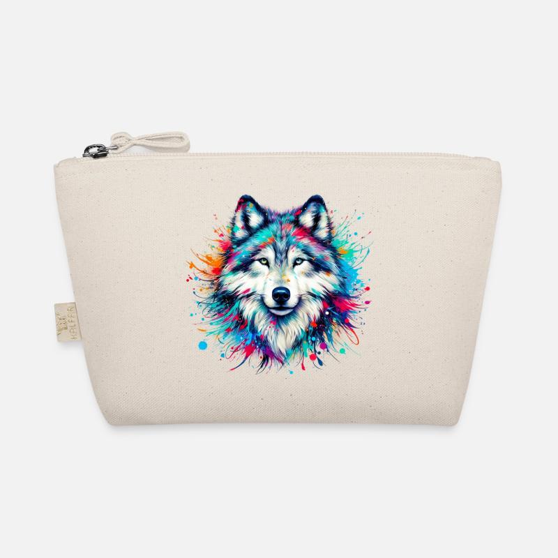 Wolf - Bio-Täschchen - Natur