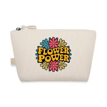 Flower Power 1960 & 1970 Retro 60er 70er Jahre Groovy - Bio-Täschchen - Natur - Vorne