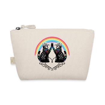 Katzen Regenbogen Love is Love Reflection - Bio-Täschchen - Natur - Vorne