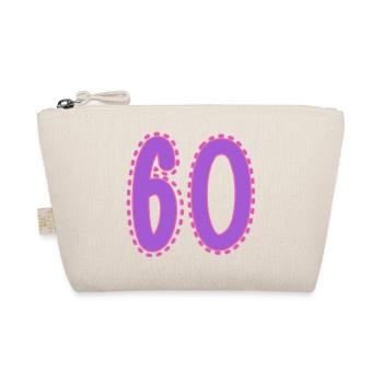 60. 60 JAHRE. 60. JAHRESTAG. 60. GEBURTSTAG. - Bio-Täschchen - Natur - Vorne