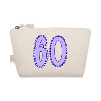 60. 60 JAHRE. 60. JAHRESTAG. 60. GEBURTSTAG. - Bio-Täschchen - Natur - Vorne