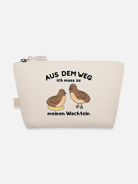 Aus dem Weg Wachteln - Lustiges Vogel Design - Bio-Täschchen - Natur