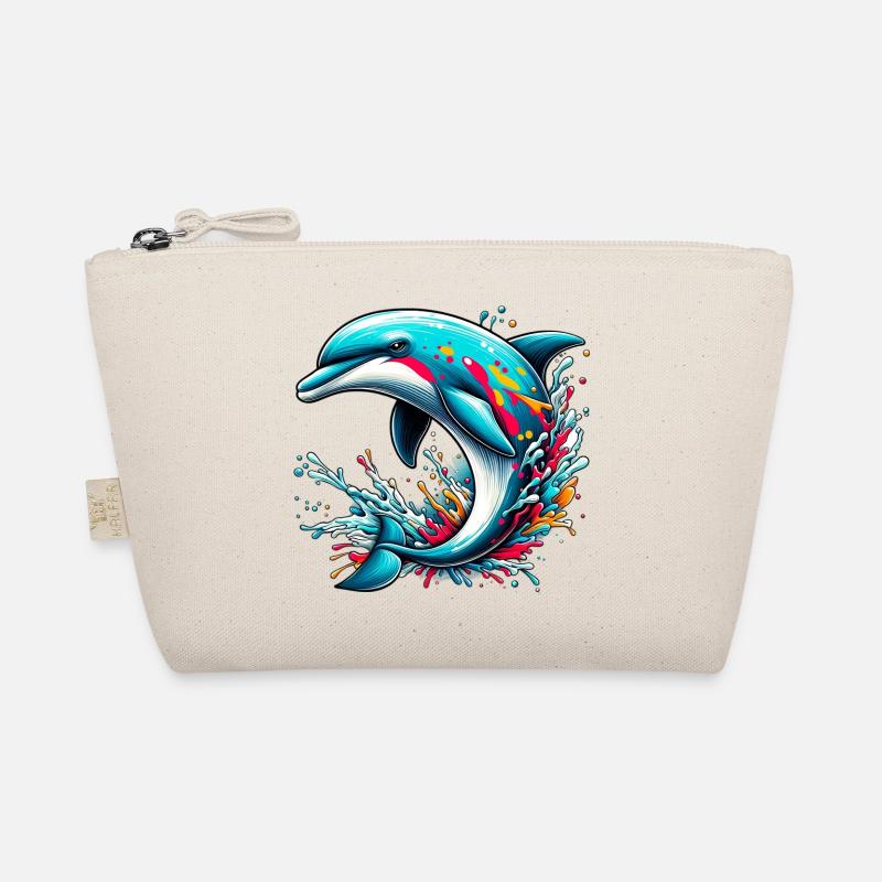 Delfin - Bio-Täschchen - Natur