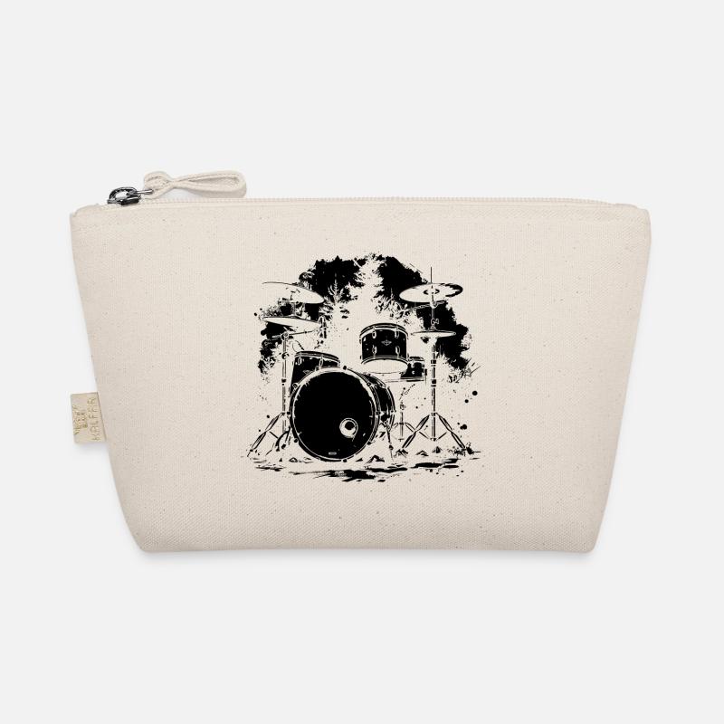 Drum Set Sketch Organic Pouch
