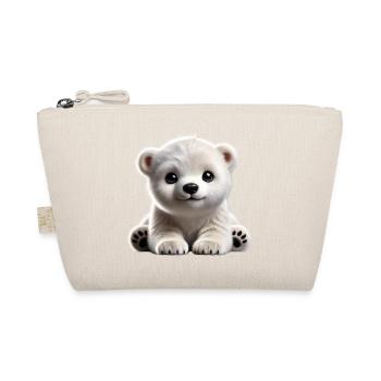 Cute polar bear cub design - Organic Pouch - nature - Front