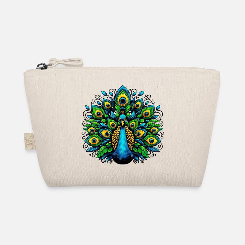 Pfau - Bio-Täschchen - Natur