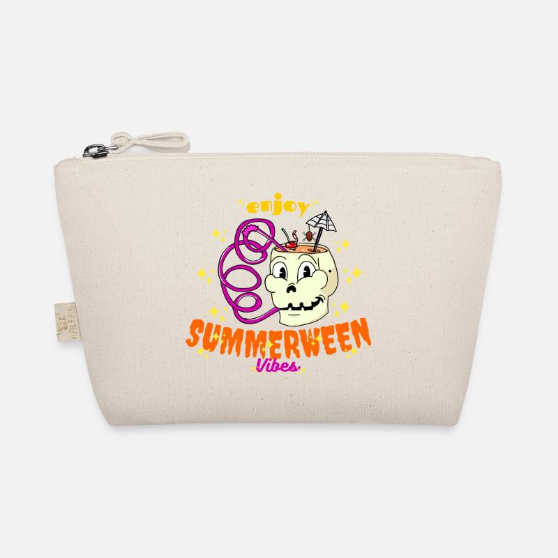 Genieße Summerween Vibes Funny Summer Skull Drink Bio-Täschchen