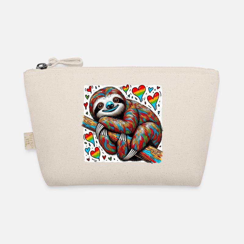 Faultier mit Herzen Bio-Täschchen