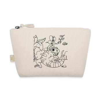 Iguana Jungle Coloring Page Hand Illustrated - Organic Pouch - nature - Front