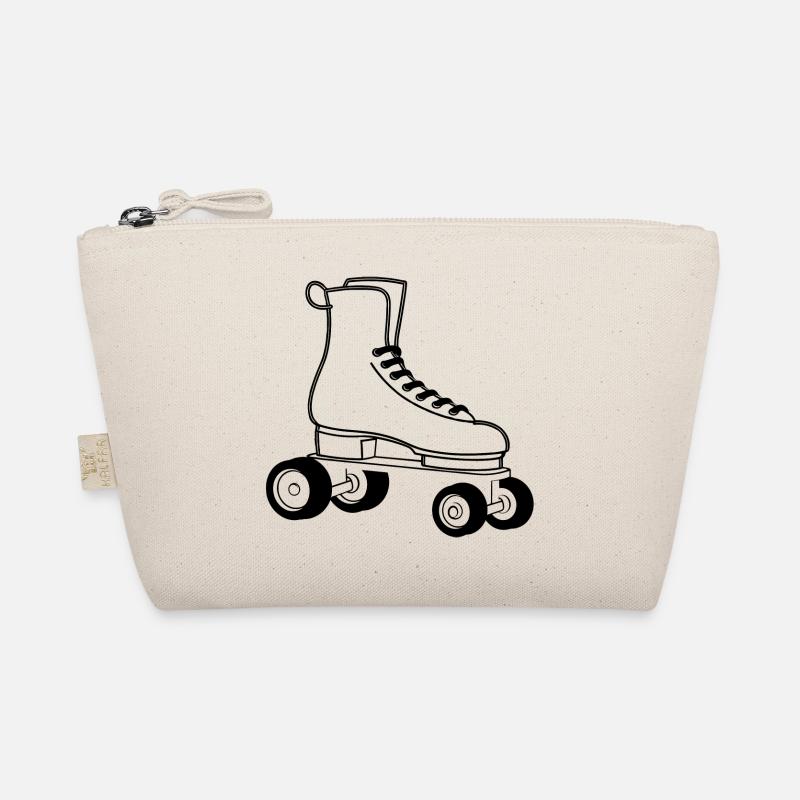 Rollerskates Line Art Bio-Täschchen