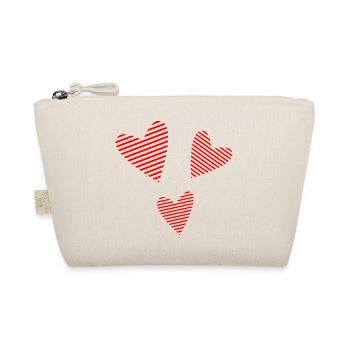 CŒUR. PAPA. MAMAN. NOEL. NOËL. EVJF. BEBE. ENFANT. - Trousse biologique - nature - Devant