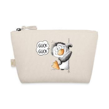 Guck Guck Pinguin Wildtier Tiermotiv Cartoon - Bio-Täschchen - Natur - Vorne