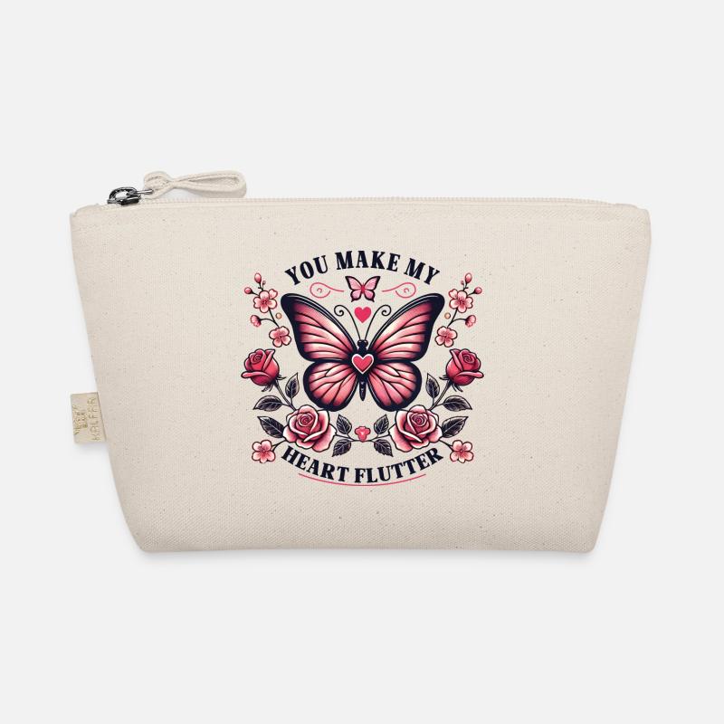 You make my heart flutter - Romantic Smash Organic Pouch