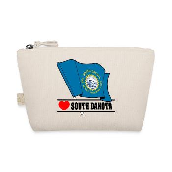 South Dakota flag heart SOUTH DAKOTA - Organic Pouch - nature - Front