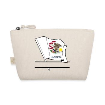 Flag Illinois text banner - Organic Pouch - nature - Front