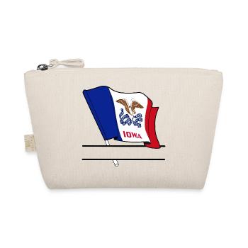 Flag Iowa text banner - Organic Pouch - nature - Front