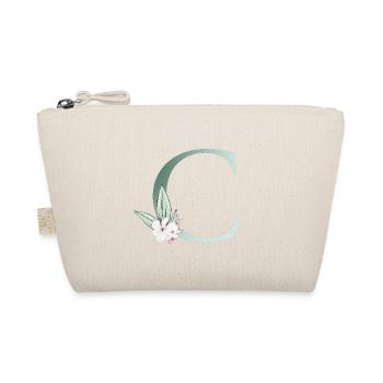 C Monogramme, Floral, Personnalisable - Trousse biologique - nature - Devant