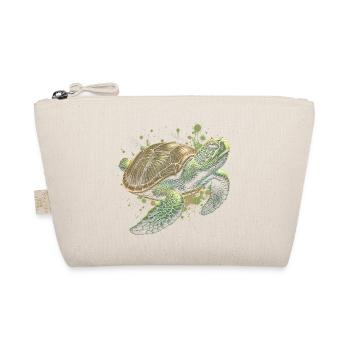 Cool turtle as a chic portrait - Organic Pouch - nature - Front